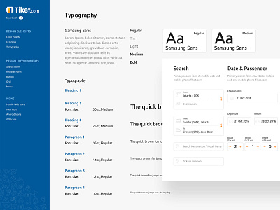Tiket.com 1.0 StyleGuide- #029 colour palette guidelines interface interface. styleguide tiket.com typography ui ui kit