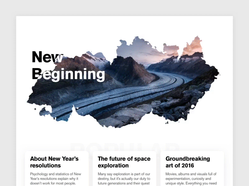Header Concept animation ui ux web