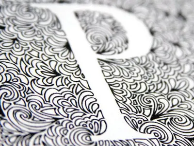 Alphabet Drawing Meditation abstract alphabet art design drawing illustration pattern typography