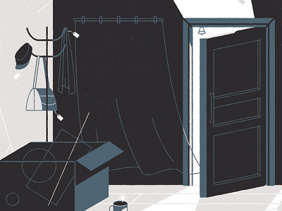 Thrift store illustration old stuff room store