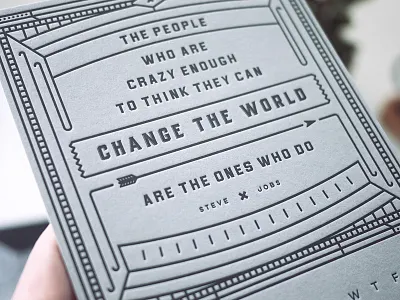 Letterpress Calendar 2017 calendar letterpress print quote steve jobs