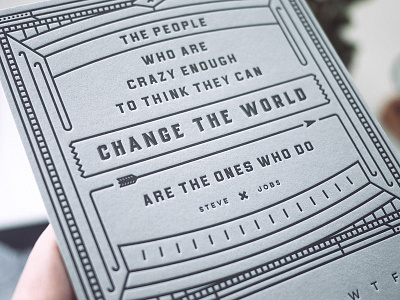 Letterpress Calendar 2017 calendar letterpress print quote steve jobs