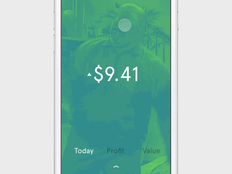 Stocked (main screen) app gif principle prototype stocked