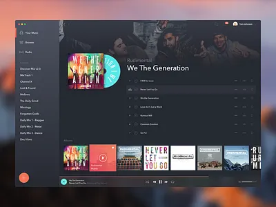 Spotify Declutter album dark mac app music app orange playlist spotifty ui