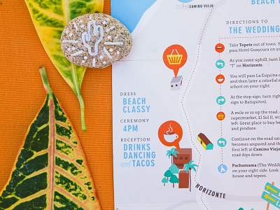 O'Chapo Invite baja design directions illustration invite map mexico print wedding