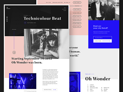 Oh Wonder band brand refresh branding landing page logo music oh wonder rebrand website