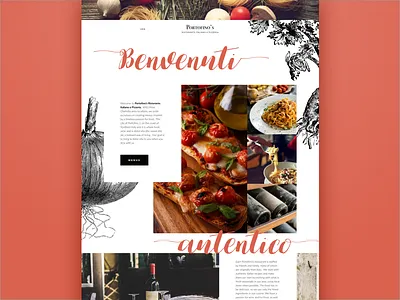 Portofinos Redesign design illustration italian restaurant web