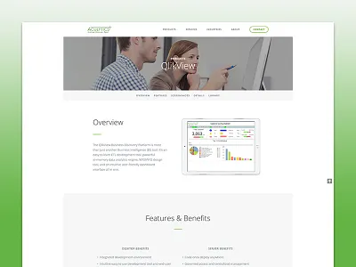 Aculytics Product Page aculytics design product page web design