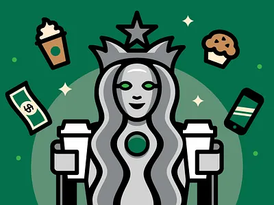 Adweek adweek editorial illustration robot starbucks vector