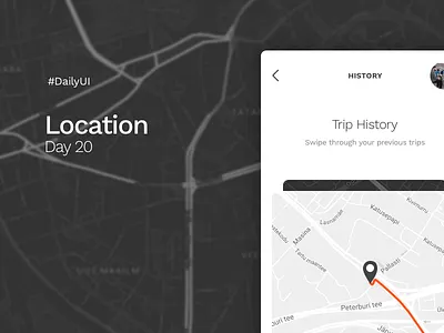 Location | DailyUI - Day 20 app dailyui day20 design interface location map marker sketch ui ux web