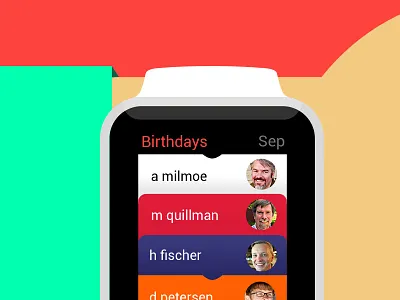 Birthday Poster apple watch banner birthday flat funny poster