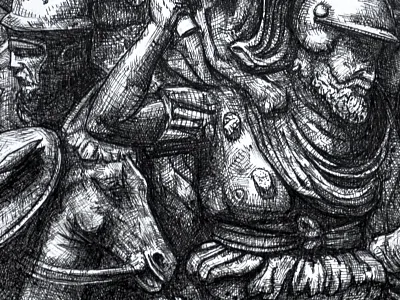 Riders on the Storm drawing illustration rome sketch