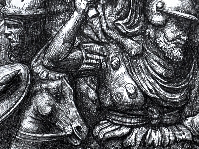 Riders on the Storm drawing illustration rome sketch