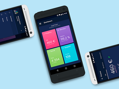 Dat’Up - Mobile App Interface android app application dashboard interface material menu mobile statistics stats ui ux