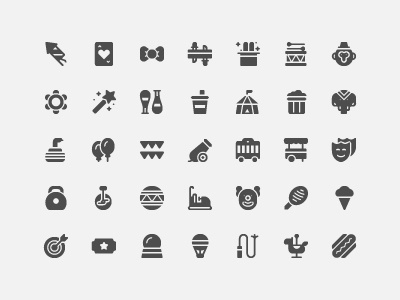 circus icon set ( solid ) free icon