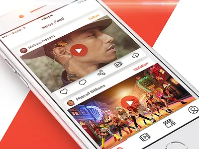 Video Editor App app design editor interface ios iphone mobile red social ui ux video