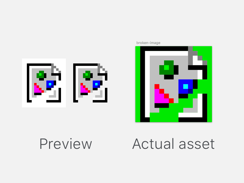 Example of Oldschool Netscape broken image asset in Sketch