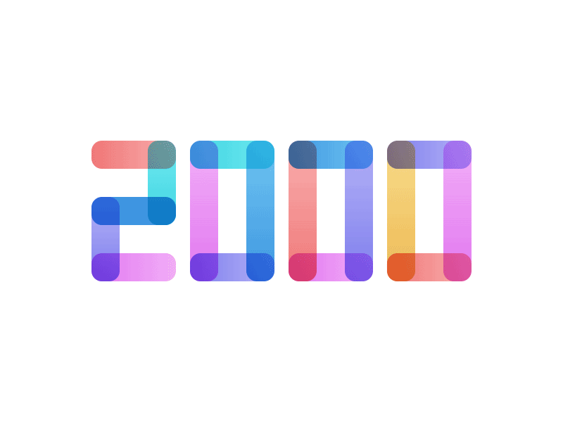 2000 followers! 2000 celebration digit digits follower followers number numbers two zero