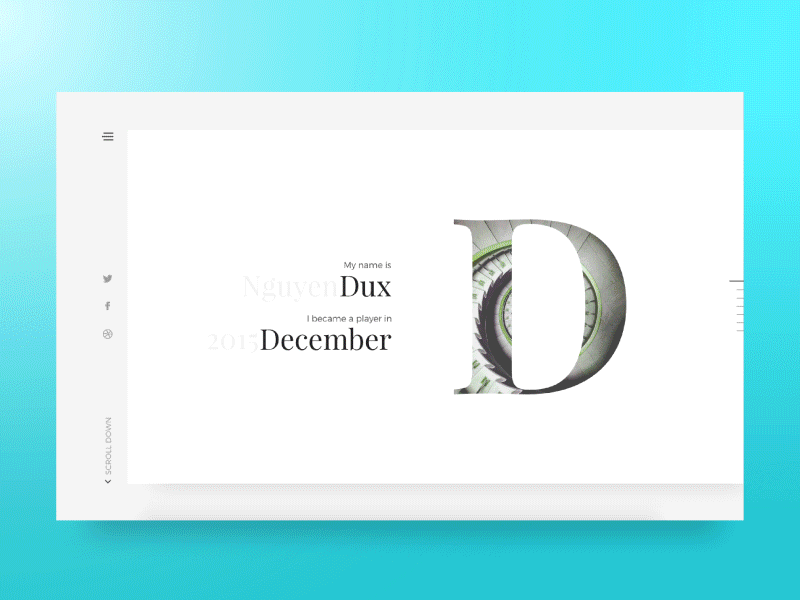 One Year - Be a Player, Be Awesome aniversary designer dribbble invite new year player ui ux website