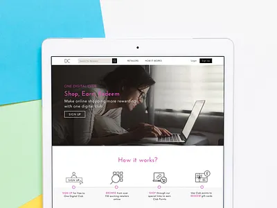 One Digital Club Web Redesign brand e commerce loyalty rewards shopping web design