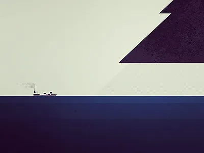 Shipstorm illustration massive ocean oh shit scale ship storm texture