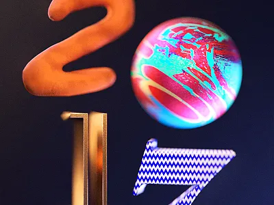 Here's to 2017 2017 3d blender cgi cycles new newyear render typography year