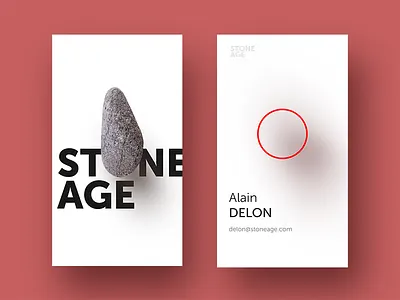 Stoneage Business cards art brand business card cards clean design promo stone