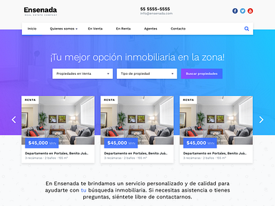 Ensenada Real Estate Theme gradient home real estate template ui