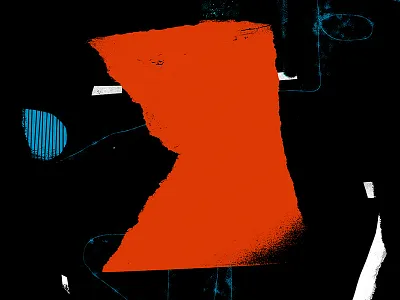 w1ldh0n3y p0st3r blue geometry gigposter illustration ink music photocopies poster red screenprint shapes show poster