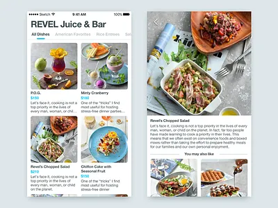 Menu UI food menu restaurant rwd tab ui web