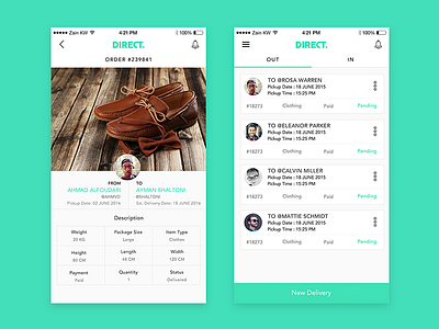 Direct ™ Mobile App android cargo delivery direct dubai ios iphone kuwait me ui ux