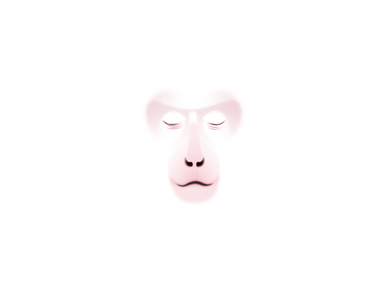 Milky Monkey animal blink design gif milky monkey pure relax white
