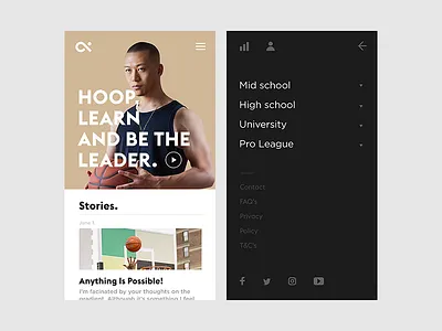 baller app app baller basketball home logo nba setting ui web