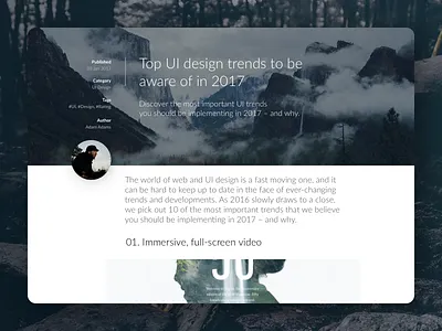 Blog Post - Daily UI 035 article blog dailyui download free page post press publication sketch web website
