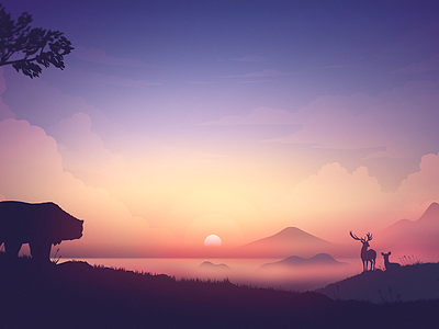 Sunrise wallpaper landscape nature sunrise sunset vector