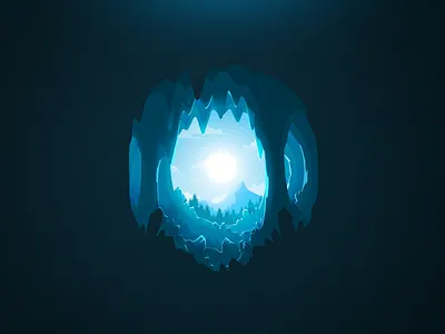 Crystal cave cave cavern collon crystal dawn den exit forest grain grotto kind landscape nature negative proart prokopenko shelter shine sun tunnel wild