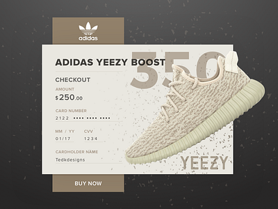 Day 002 Check Out Form card check dailyui out purchase shoes ui ux yeezy