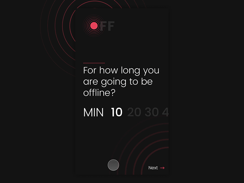 Off Concept Design app branding icons offline principle select social ui design