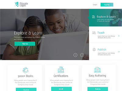 Education Learning platform & Library design education library website