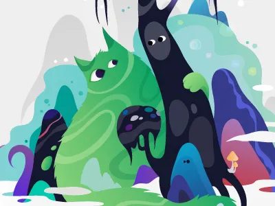 Tree Hugs abstract hugs vector zutto