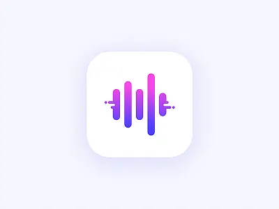 Wubujingting app hearing icon sound ue ui voice waves