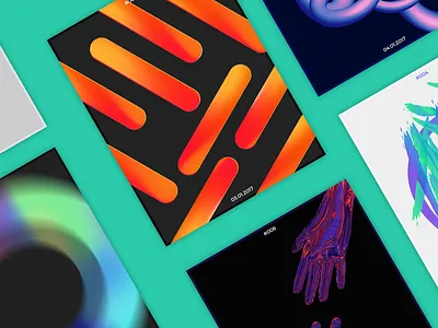 Poster A Day - Week 01 3d abstract arkwerk baugasm graphic graphic design postcards posters shapes