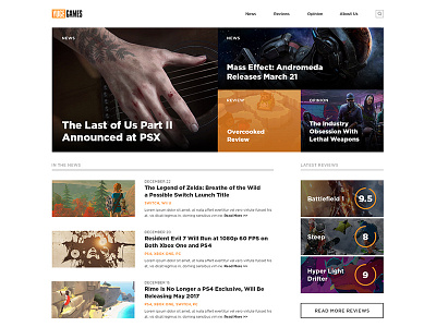 Yuge Games Homepage graphic design news typography ui ux video games web design website yuge