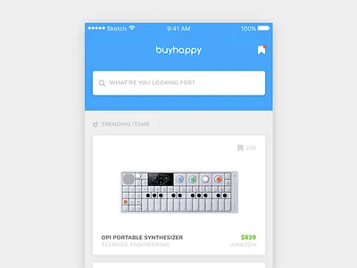 BuyHappy iOS - Home app buyhappy ecommerce ios search engine shopping
