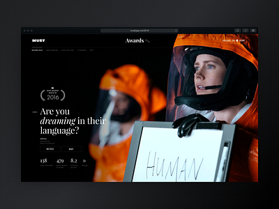Must Awards arrival awards landing movies mustapp web website