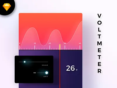 Sketch Freebie: Voltmeter concept freebie scale sketch ui voltmeter