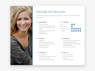 User Persona Card card clean minimalism personas user research ux