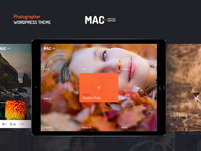 Mac Photographer artist creative design photo photographer style theme wordpress wp