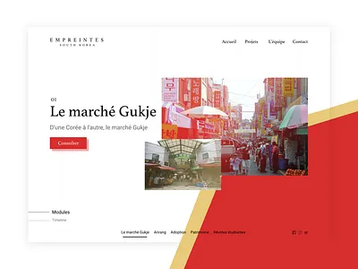 Empreintes 🇰🇷🌟 grid layout ui ux webdesign website