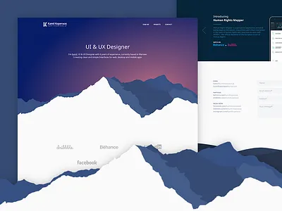 Personal Website landing page one page personal portfolio rwd simple page web website